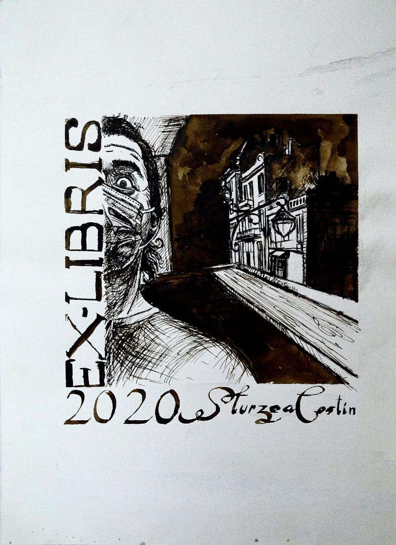 Exlibris graphic illustration